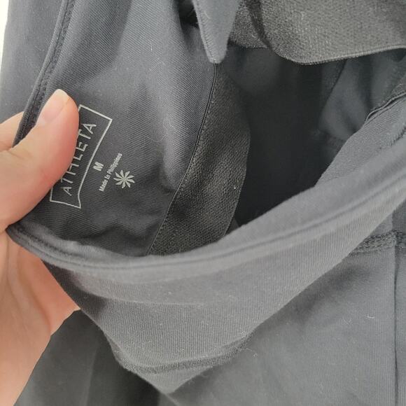 Athleta Black Fitted Halter Mini Dress M - Picture 7 of 7